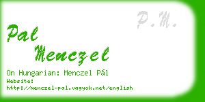 pal menczel business card