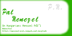 pal menczel business card